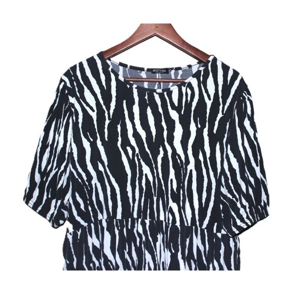 NASTY GAL Be Herd Plus Zebra Midi Dress - Size 16 (XL) - Picture 3 of 14
